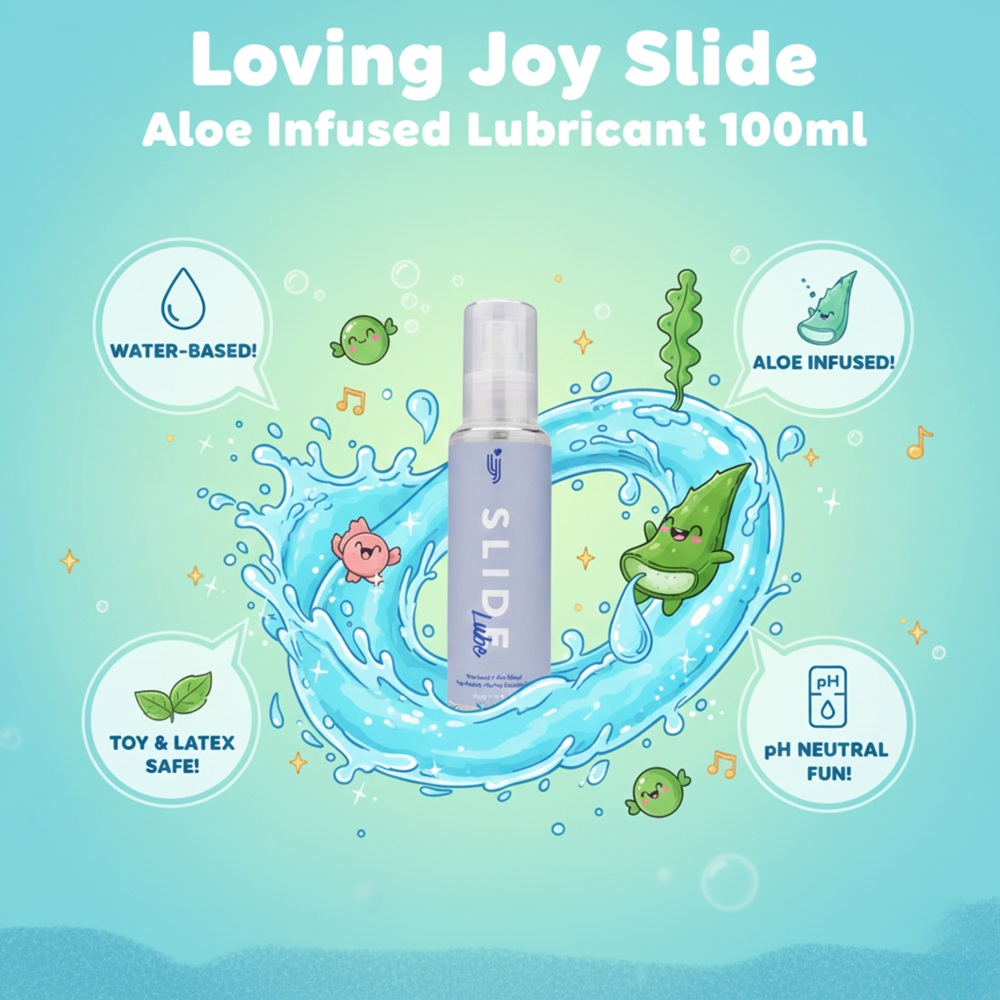 Loving Joy Slide Water Based Aloe Infused Lubricant 100ml - Image 5