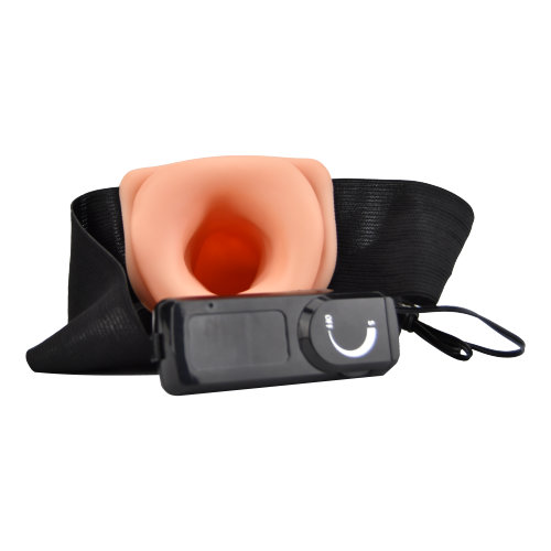 Loving Joy 8 Inch Vibrating Hollow Strap On - Image 4