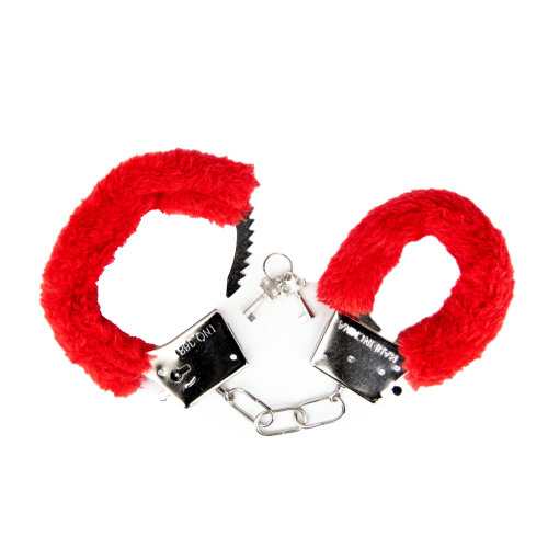 Loving Joy Furry Handcuffs Red - Image 2