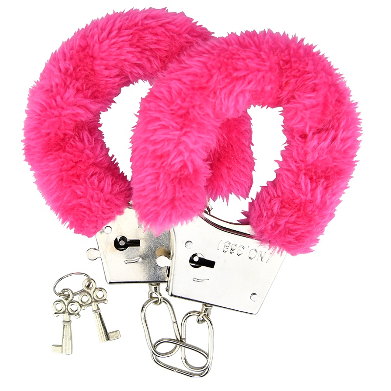Loving Joy Furry Handcuffs Pink - Image 2