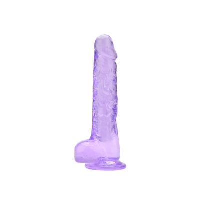 Alternative view of Loving Joy 8 Inch Dildo with Balls Purple