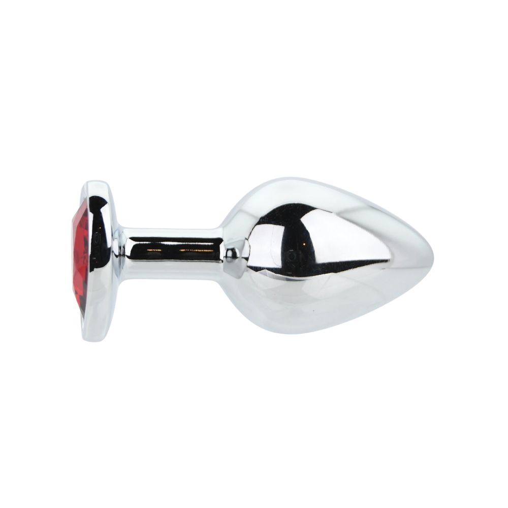 Toosh Heart Shaped Silver with Red Stone Medium - Image 5