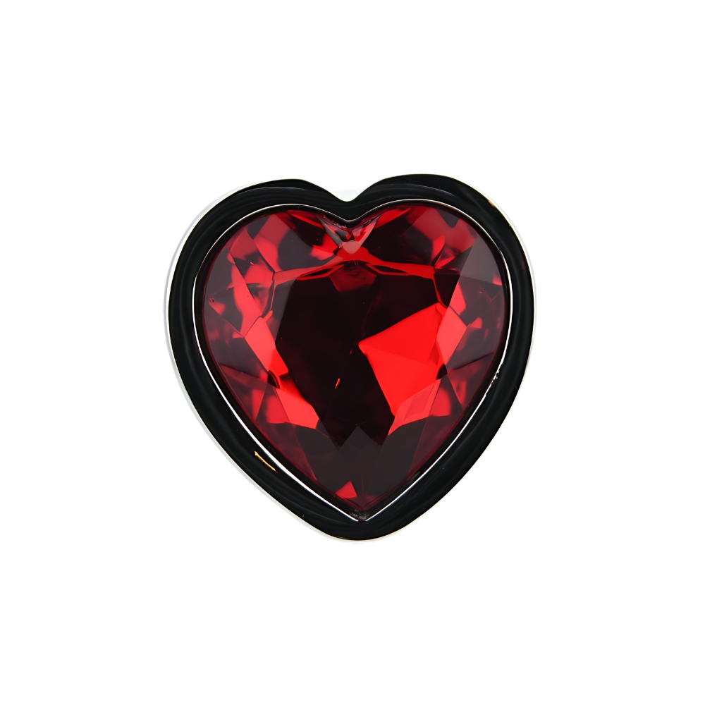 Toosh Heart Shaped Silver with Red Stone Medium - Image 9