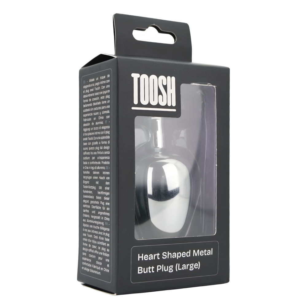 Toosh Heart Shaped Silver with Red Stone Large - Image 9