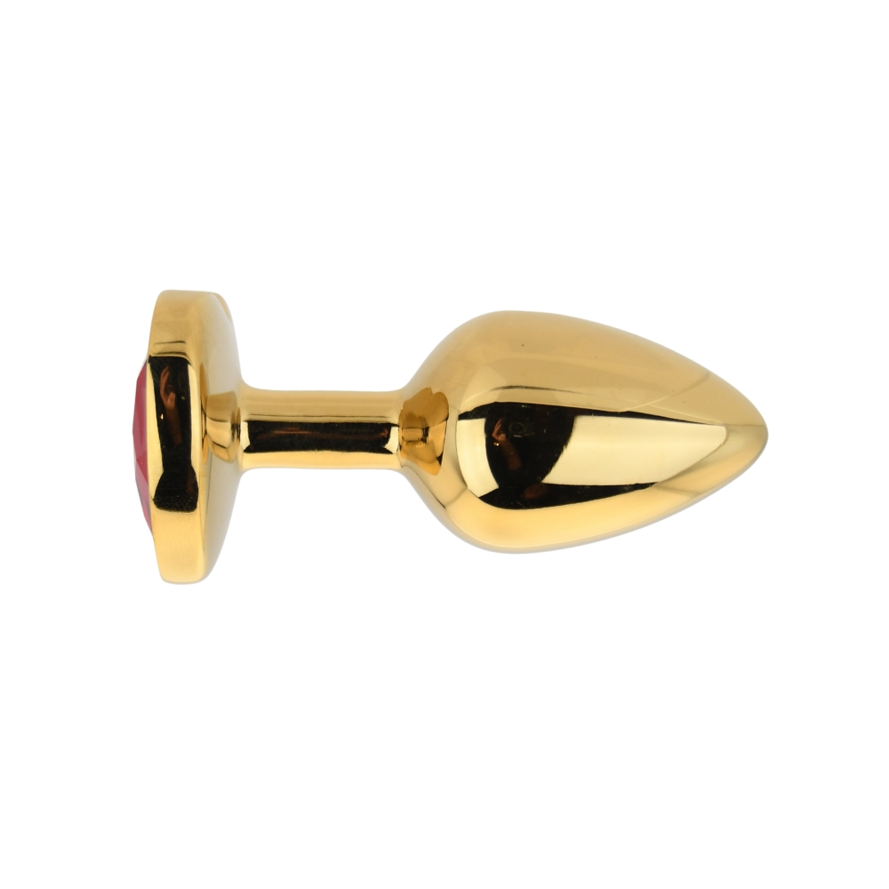 Toosh Heart Shaped Gold with Red Stone Small - Image 4