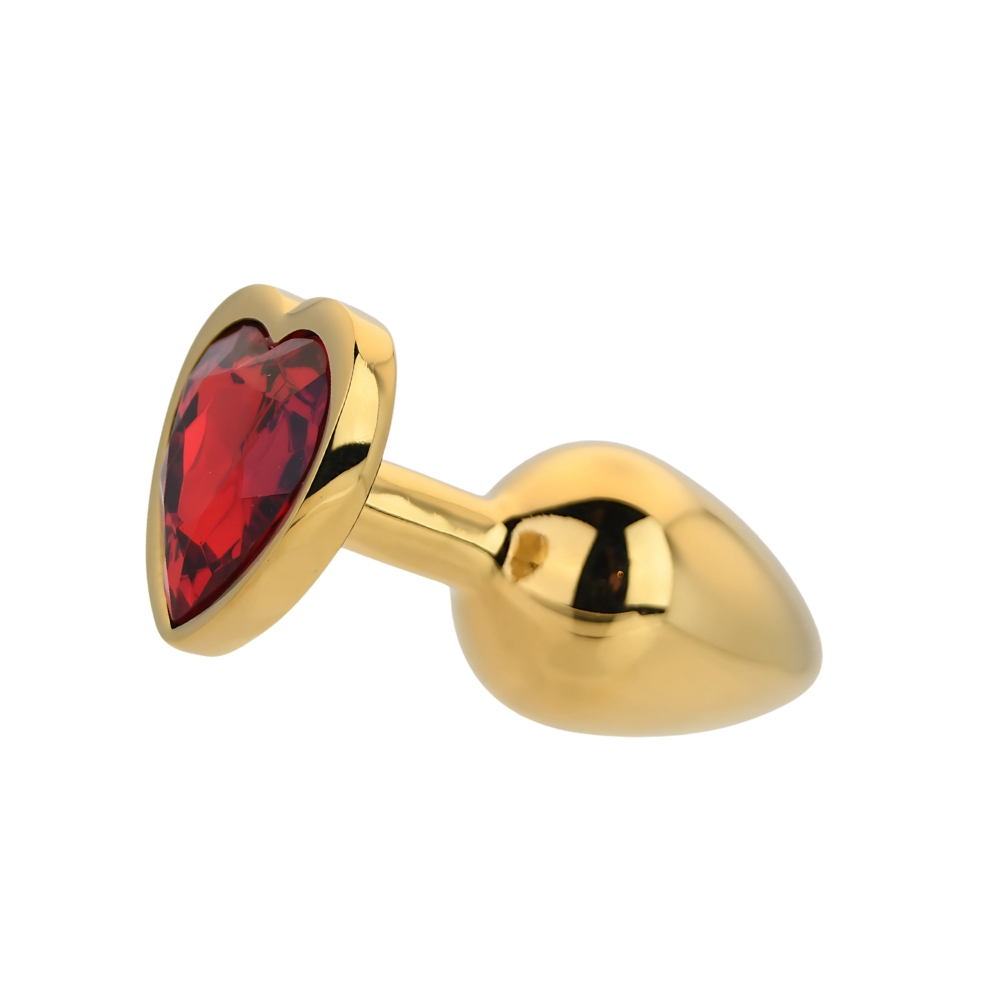 Toosh Heart Shaped Gold with Red Stone Small - Image 5
