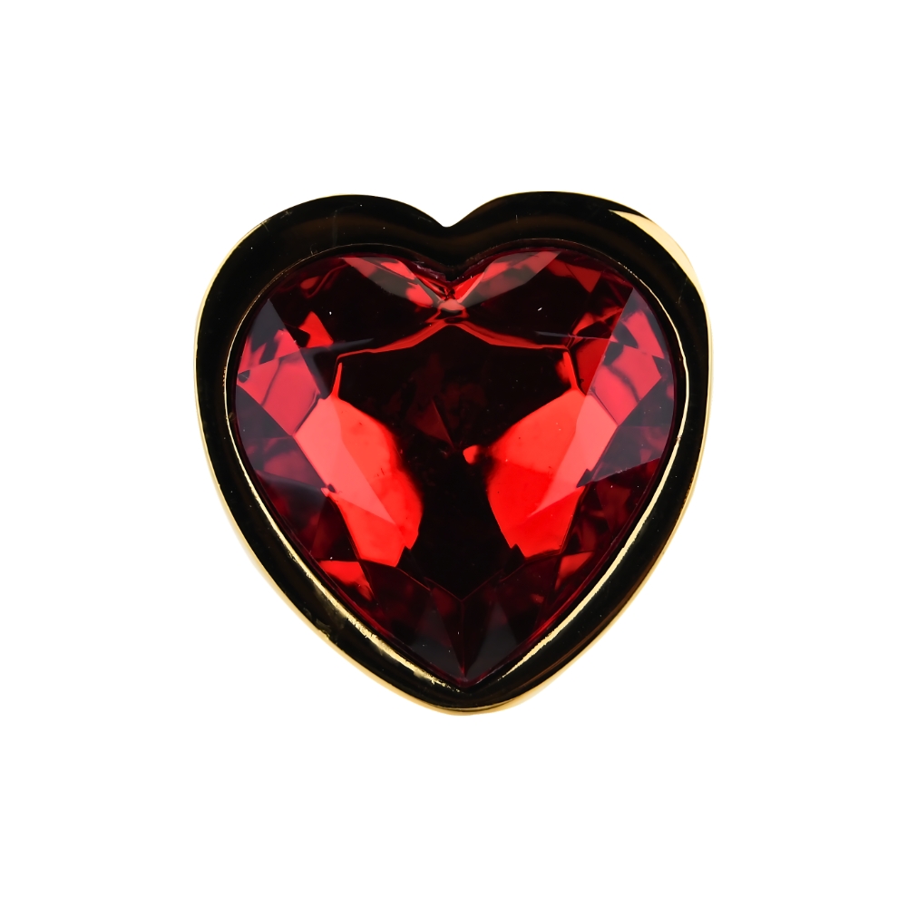 Toosh Heart Shaped Gold with Red Stone Small - Image 8