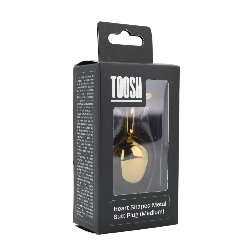 Toosh Heart Shaped Gold with Red Stone Medium - Image 10