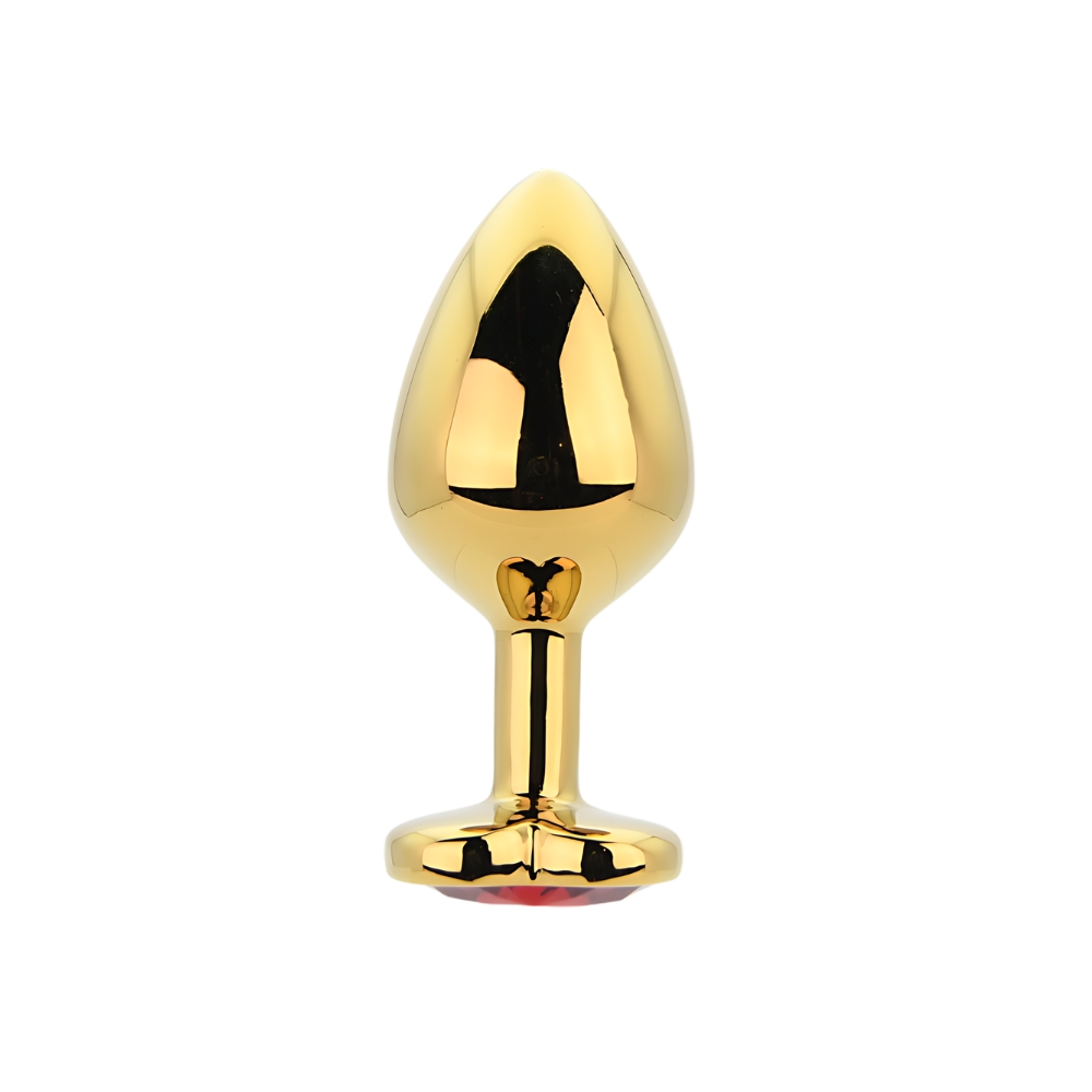 Toosh Heart Shaped Gold with Red Stone Medium - Image 6