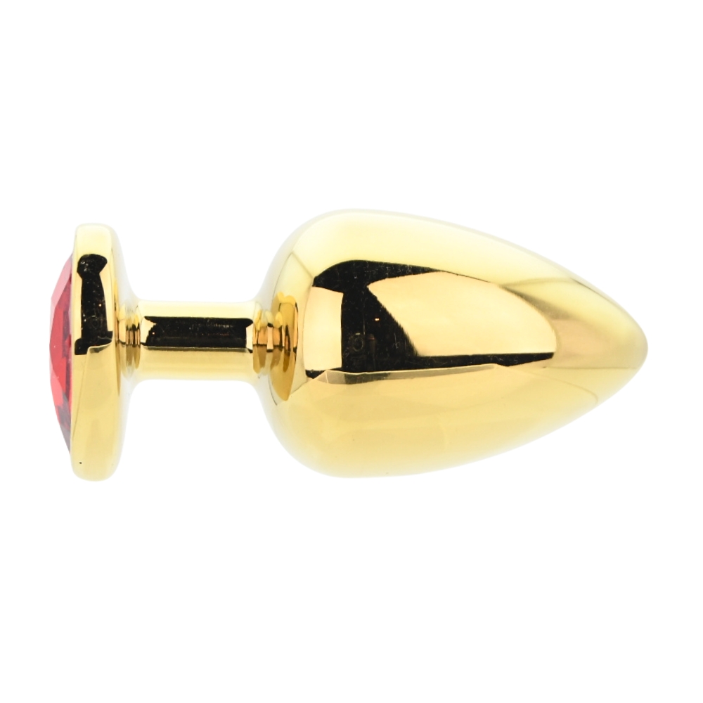 Toosh Heart Shaped Gold with Red Stone Large - Image 4