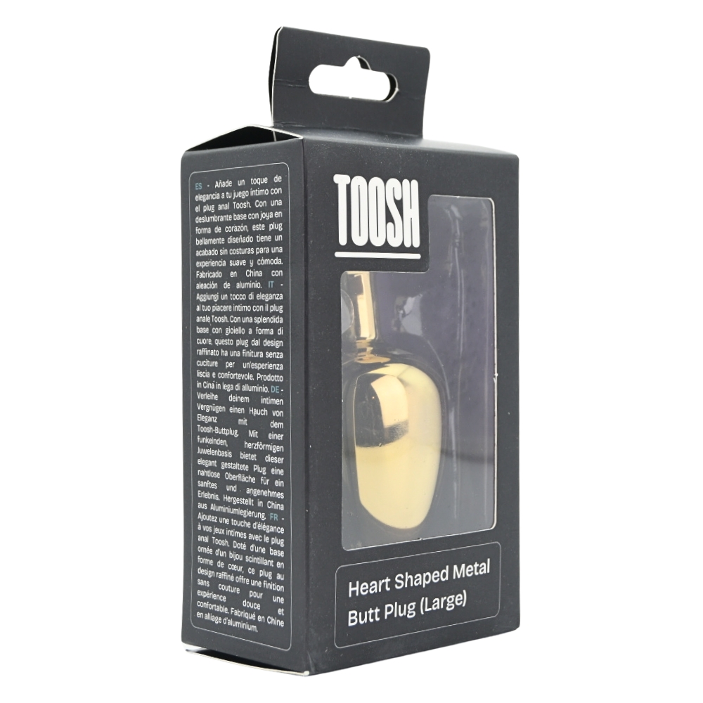 Toosh Heart Shaped Gold with Red Stone Large - Image 9