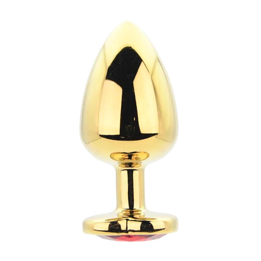 Toosh Heart Shaped Gold with Red Stone Large - Image 3