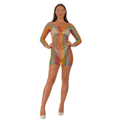 Alternative view of Lace by LJ Rainbow Long Sleeved Mini Dress