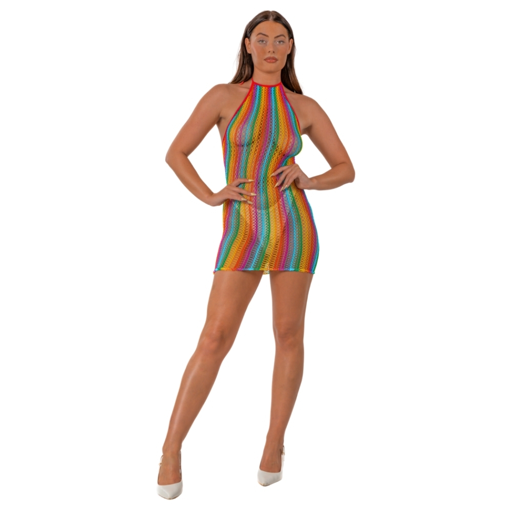 Lace by LJ Rainbow Halter Neck Dress - Image 3