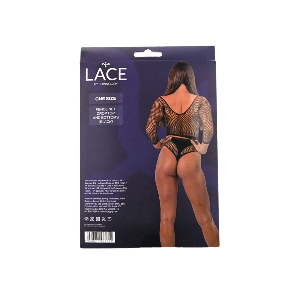Lace by LJ Fence Net Crop Top and Bottoms - Image 10