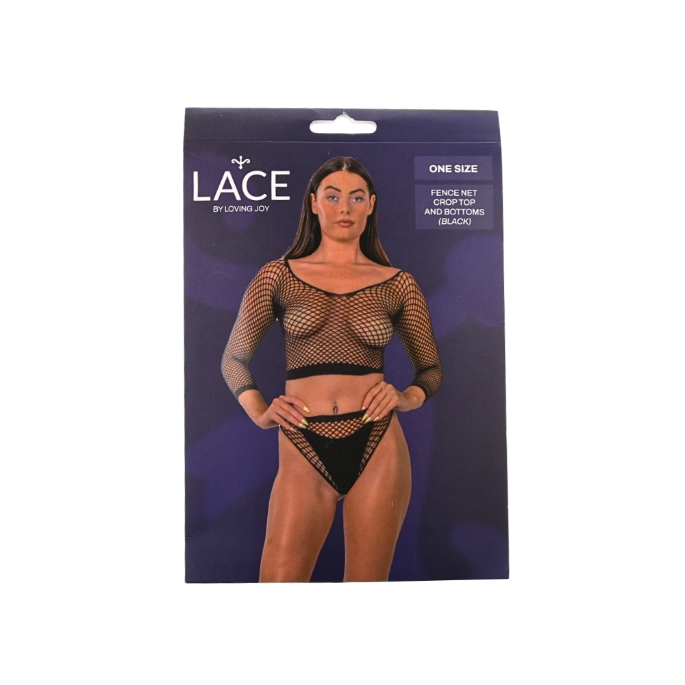 Lace by LJ Fence Net Crop Top and Bottoms - Image 9