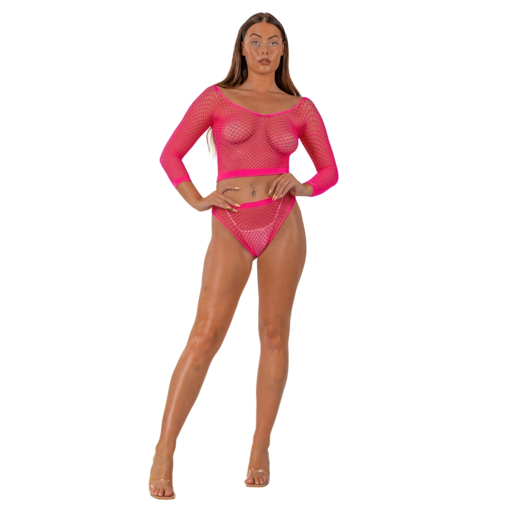 Lace by LJ Fence Net Crop Top and Bottoms - Image 7