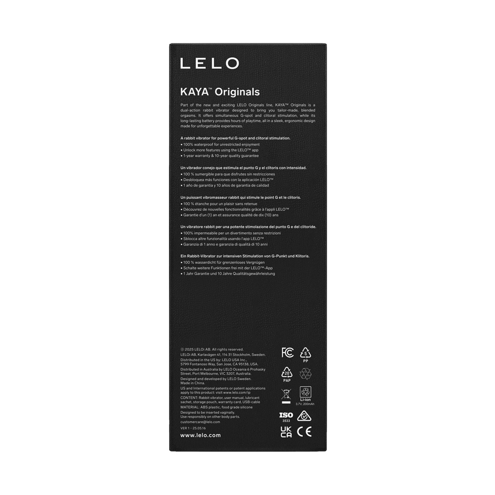 Lelo Originals KAYA Rabbit Vibrator - Image 5