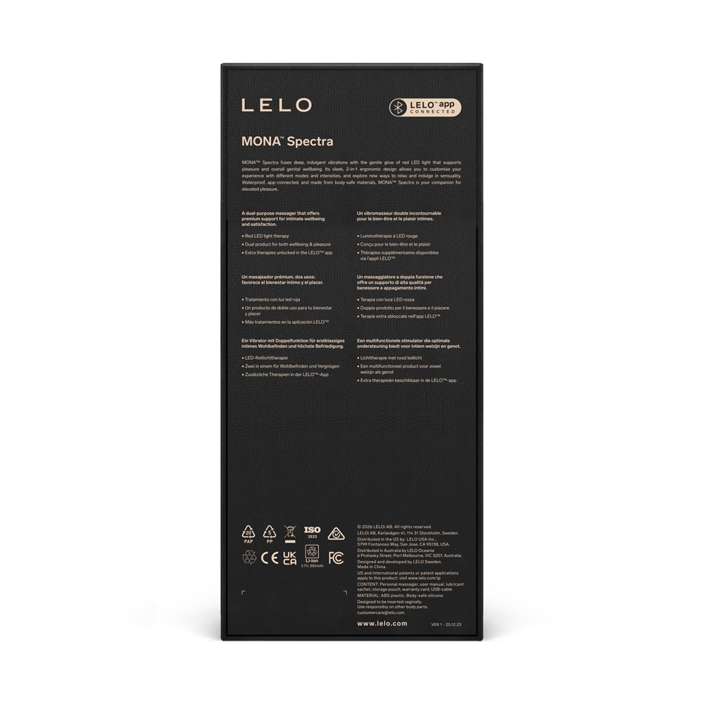 LELO Mona Spectra Red LED Light G-Spot Vibrator - Image 8